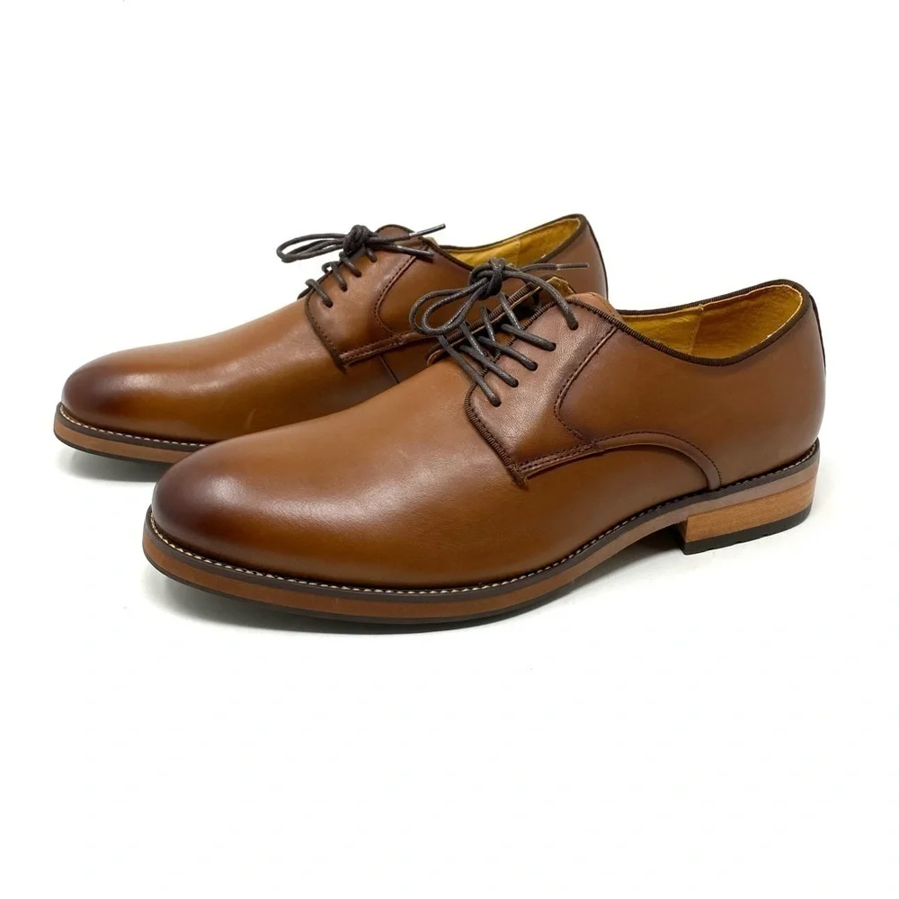 Florsheim BLAZE Plain Toe Leather Oxford Cognac EEE width